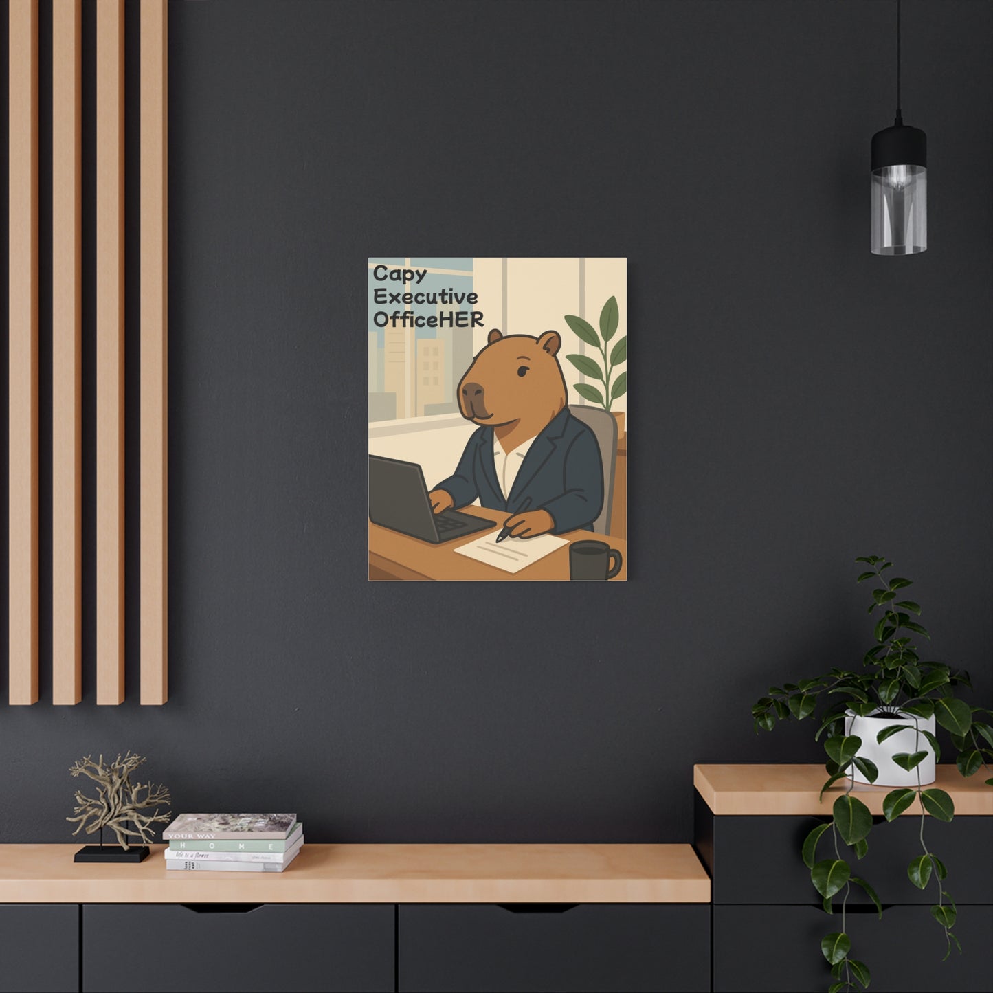 Capy Executive OfficeHER – Matte Canvas Print