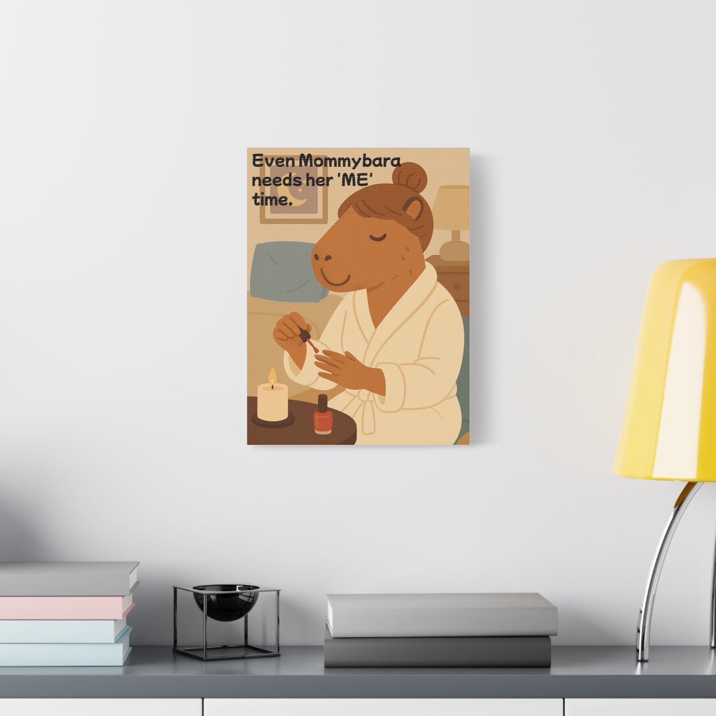 Mommybara Me Time 12" x 16" Matte Canvas Frame