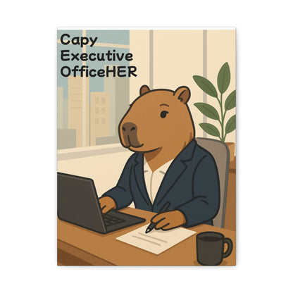 Capy Executive OfficeHER – Matte Canvas Print