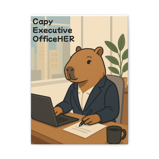 Capy Executive OfficeHER – Matte Canvas Print