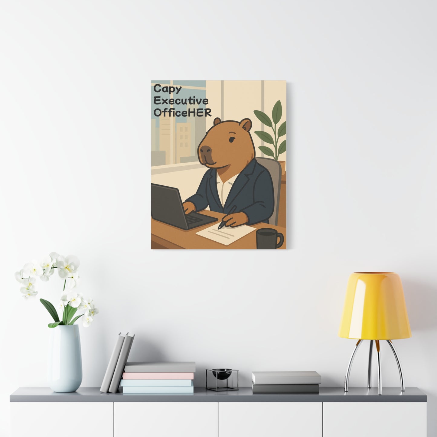 Capy Executive OfficeHER – Matte Canvas Print