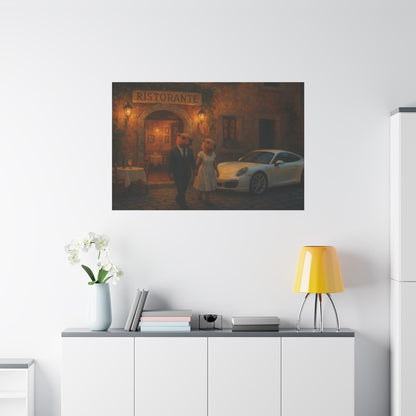 Capybara Date Night – Matte Canvas Print