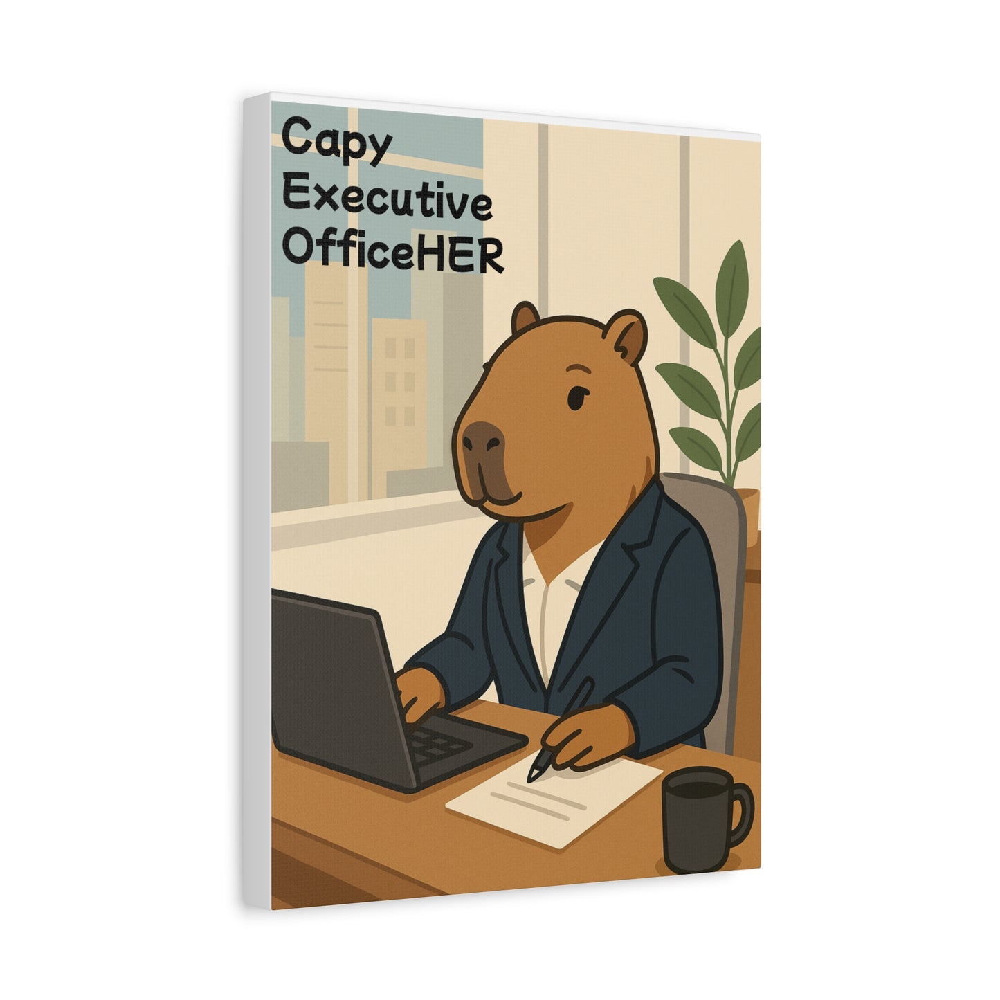 Capy Executive OfficeHER – Matte Canvas Print