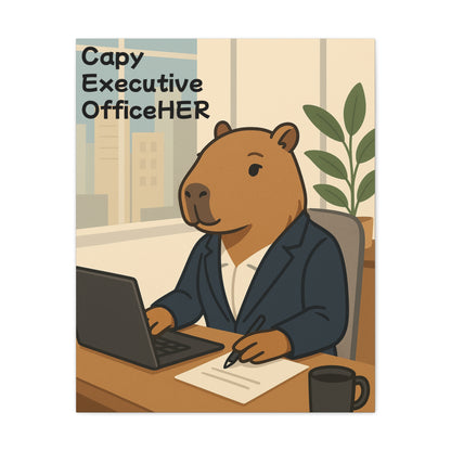 Capy Executive OfficeHER – Matte Canvas Print